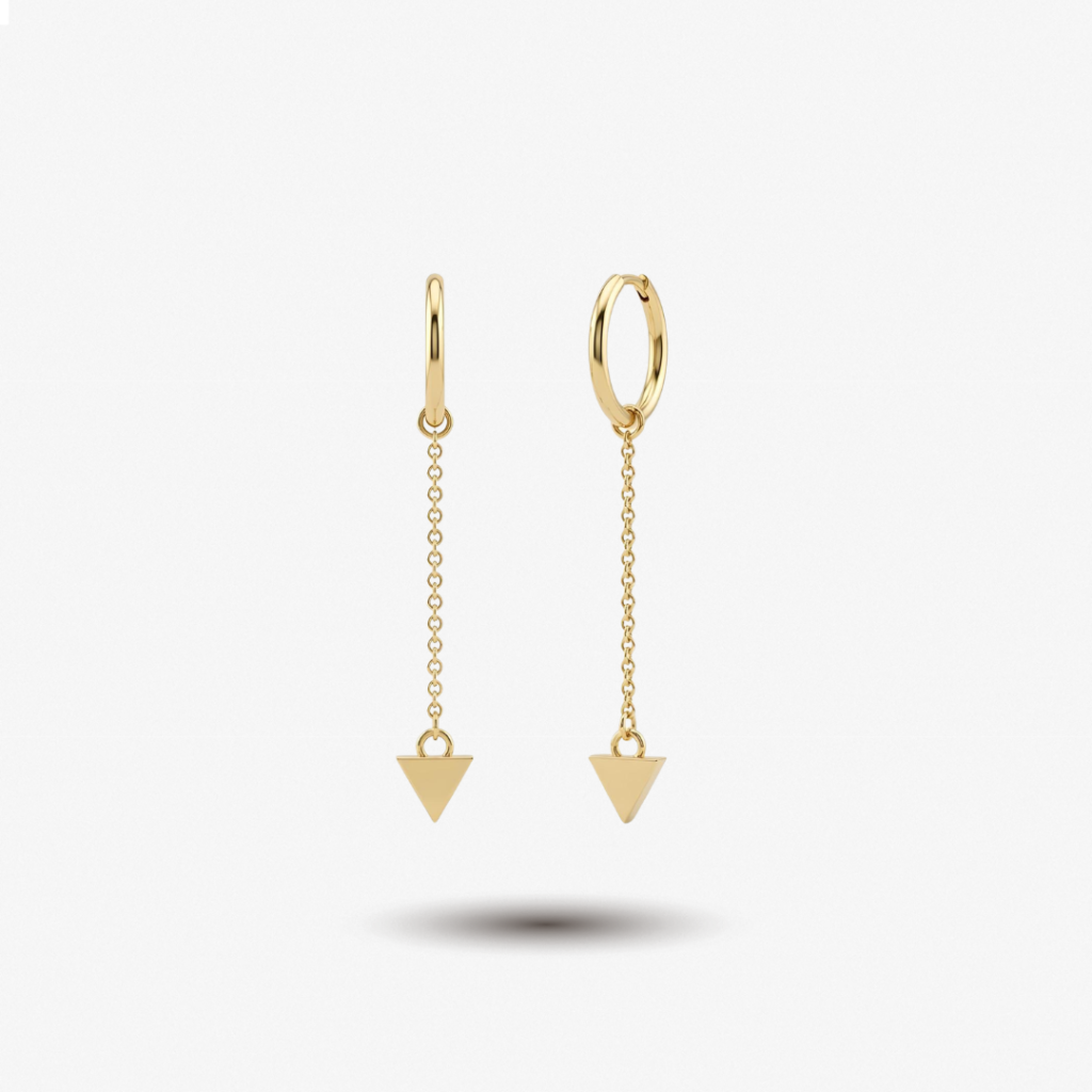 Flow Drop Triangle Earring