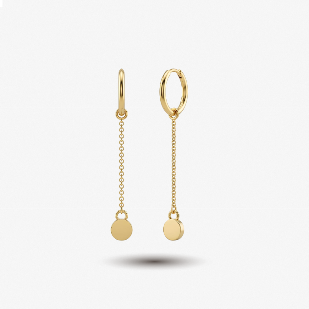 Flow Drop Circle Earring