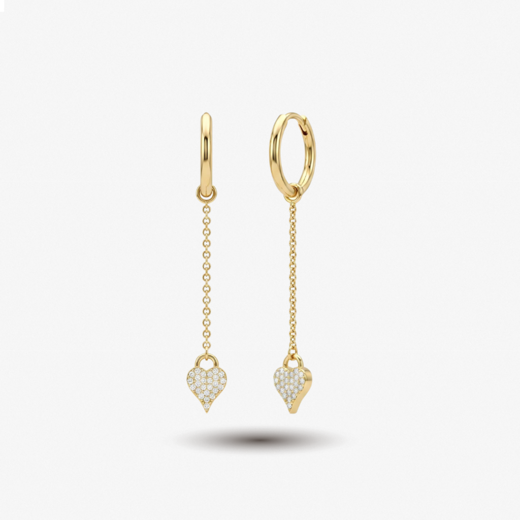 Flow Drop Heart Earring