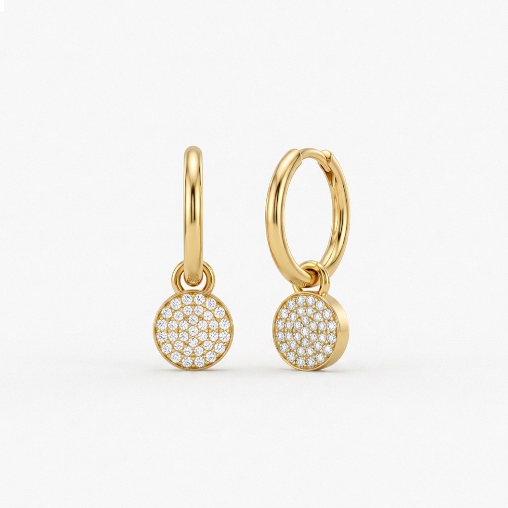 Flow Circle Studded Earring