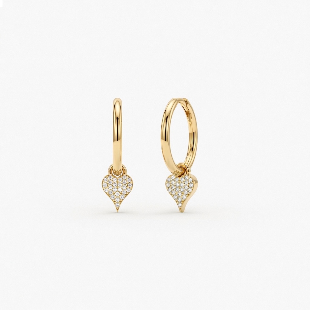 Flow Heart Studded Earring