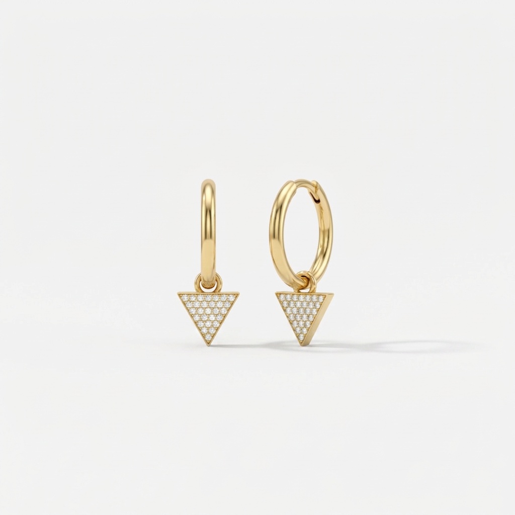 Flow Triangle Studded Earring